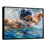 Swimming Competition At The Olympics I - Swimming Canvas Wall Art