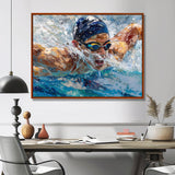 Swimming Competition At The Olympics I - Swimming Canvas Wall Art