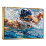 Swimming Competition At The Olympics I - Swimming Canvas Wall Art