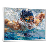 Swimming Competition At The Olympics I - Swimming Canvas Wall Art
