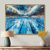 Olympic Swimming Pool Before The Race I - Swimming Canvas Wall Art