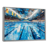 Olympic Swimming Pool Before The Race I - Swimming Canvas Wall Art