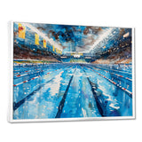 Olympic Swimming Pool Before The Race I - Swimming Canvas Wall Art