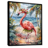Dancing Flamingo Beach In Aruba - Flamingo Wall Art Prints
