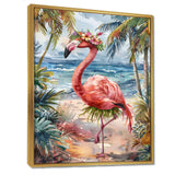 Dancing Flamingo Beach In Aruba - Flamingo Wall Art Prints