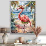Dancing Flamingo Beach In Aruba - Flamingo Wall Art Prints