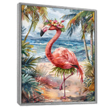 Dancing Flamingo Beach In Aruba - Flamingo Wall Art Prints