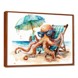 Octopus Relaxing On A Beach Chair - Octopus Home Decor Art
