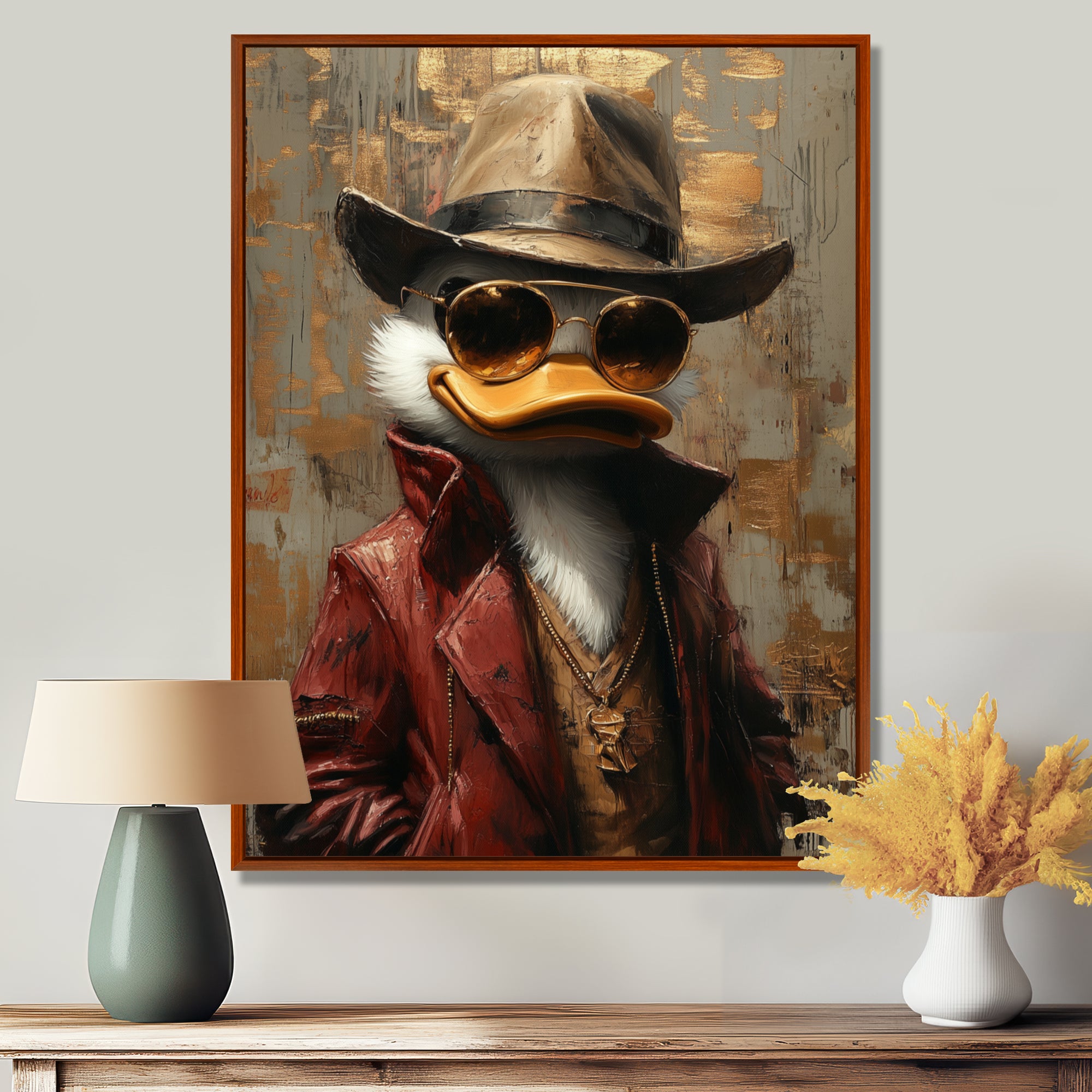 Scrooge Duck As Scarface Luxury Gangster - Duck Wall Art Prints