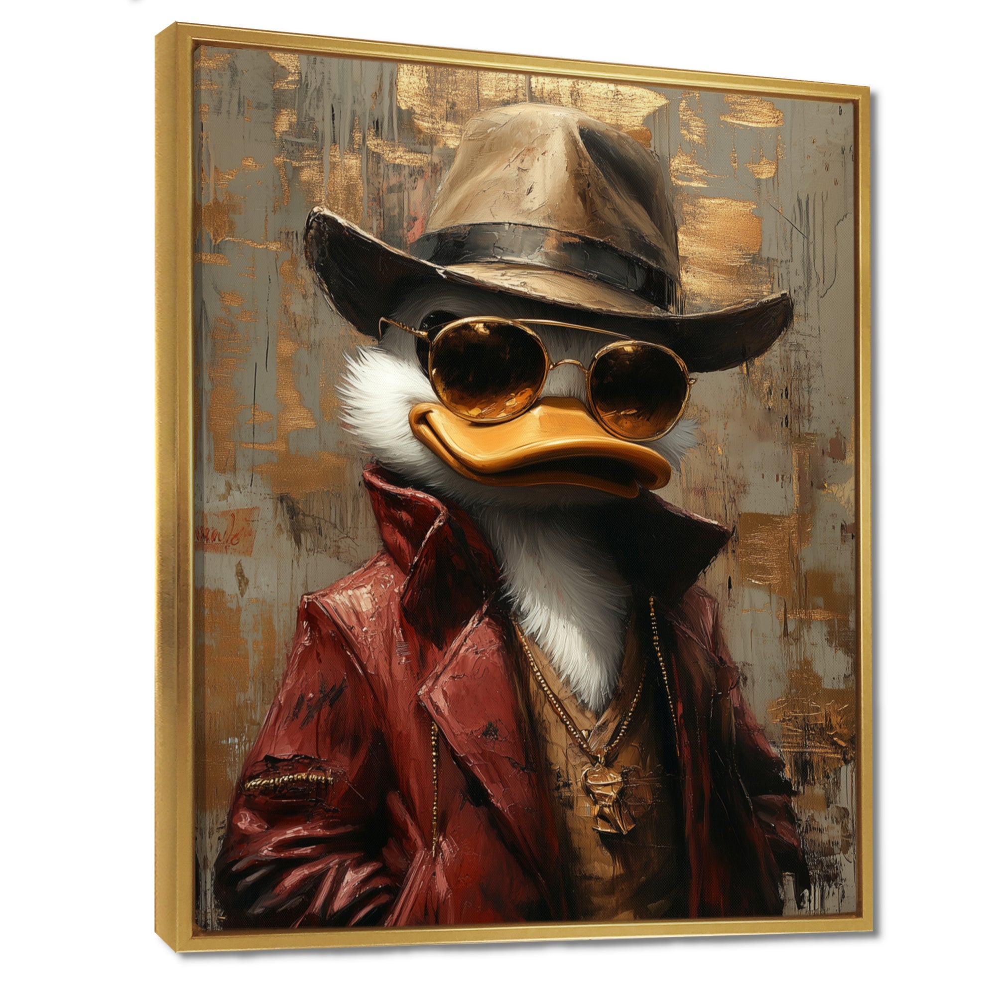 Scrooge Duck As Scarface Luxury Gangster - Duck Wall Art Prints