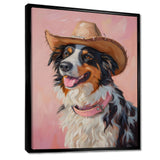 Cowboy Border Collie Dog In Austin - Dog Bedroom Wall Art