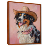 Cowboy Border Collie Dog In Austin - Dog Bedroom Wall Art
