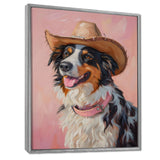 Cowboy Border Collie Dog In Austin - Dog Bedroom Wall Art