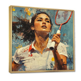 Sport Badminton In Blue And White Tones - Badminton Canvas Wall Art