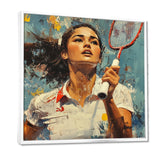 Sport Badminton In Blue And White Tones - Badminton Canvas Wall Art
