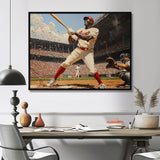 Baseball Player Hitting A Home Run - Sport Baseball Canvas Wall Art