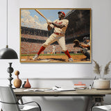 Baseball Player Hitting A Home Run - Sport Baseball Canvas Wall Art