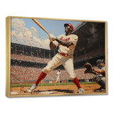 Baseball Player Hitting A Home Run - Sport Baseball Canvas Wall Art