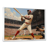 Baseball Player Hitting A Home Run - Sport Baseball Canvas Wall Art