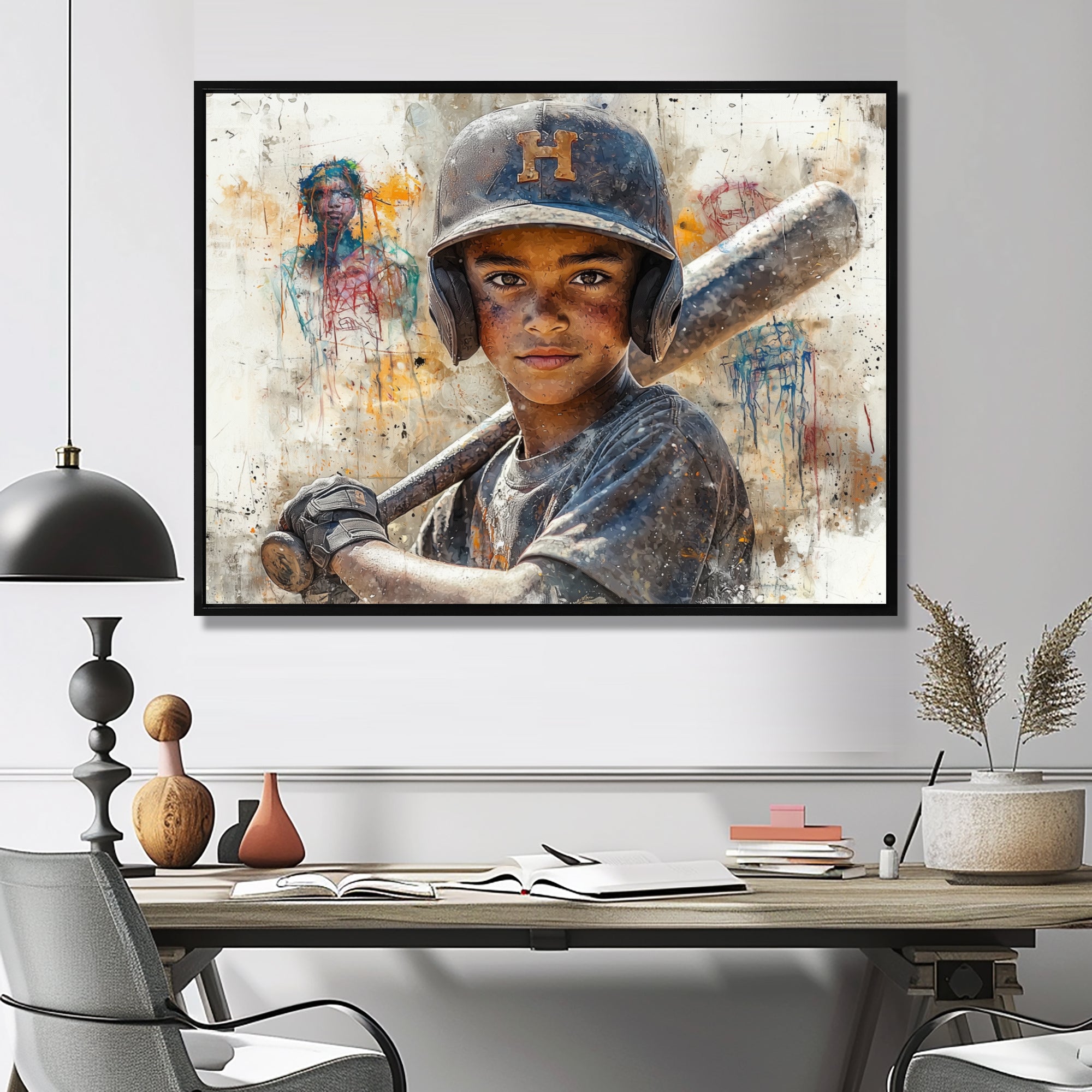 Young Baseball Player Future Stars - Sport Baseball Canvas Wall Art