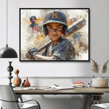 Young Baseball Player Future Stars - Sport Baseball Canvas Wall Art