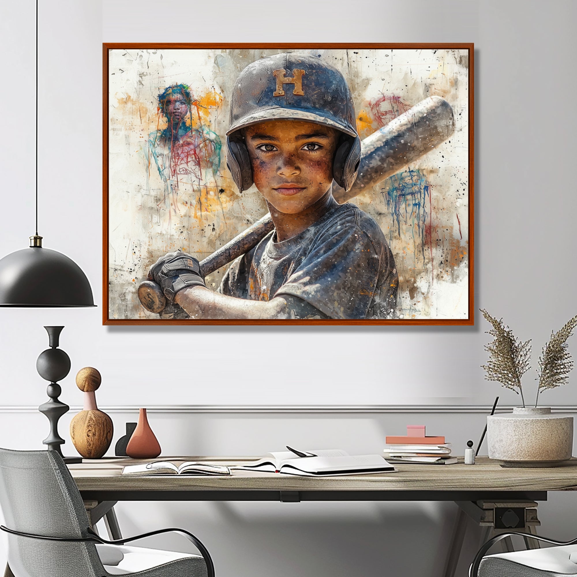 Young Baseball Player Future Stars - Sport Baseball Canvas Wall Art