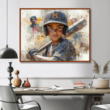 Young Baseball Player Future Stars - Sport Baseball Canvas Wall Art