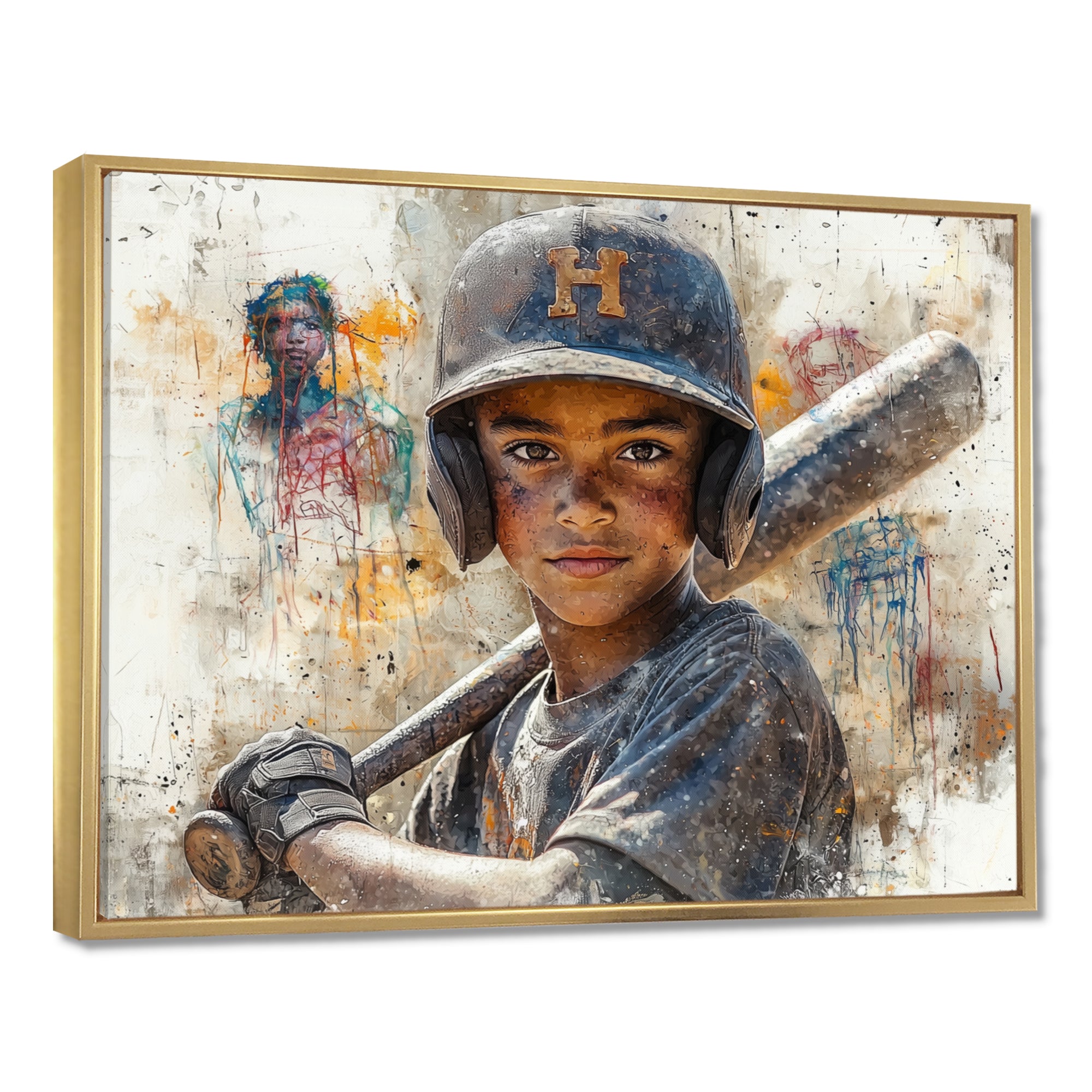 Young Baseball Player Future Stars - Sport Baseball Canvas Wall Art