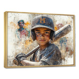 Young Baseball Player Future Stars - Sport Baseball Canvas Wall Art