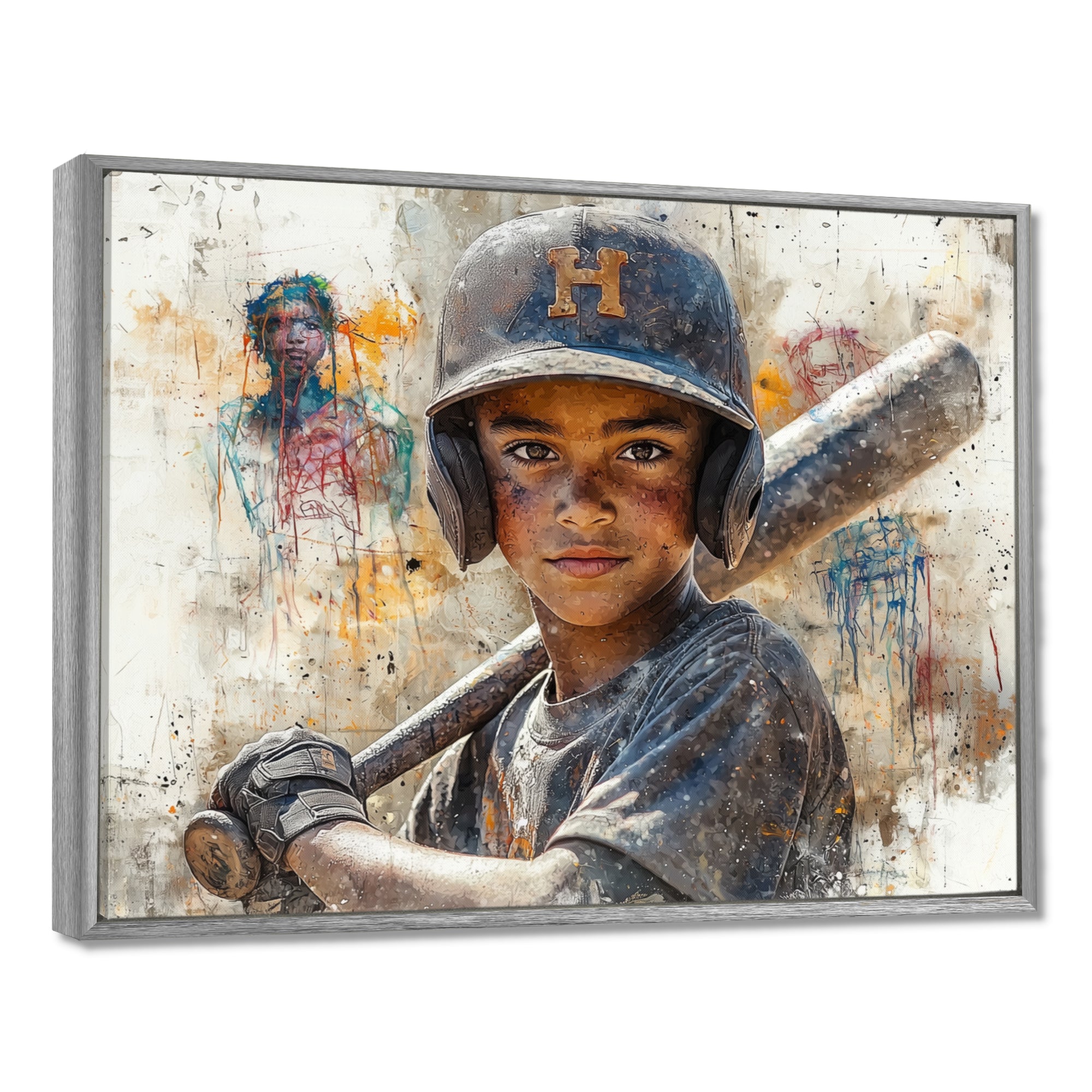Young Baseball Player Future Stars - Sport Baseball Canvas Wall Art