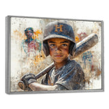 Young Baseball Player Future Stars - Sport Baseball Canvas Wall Art