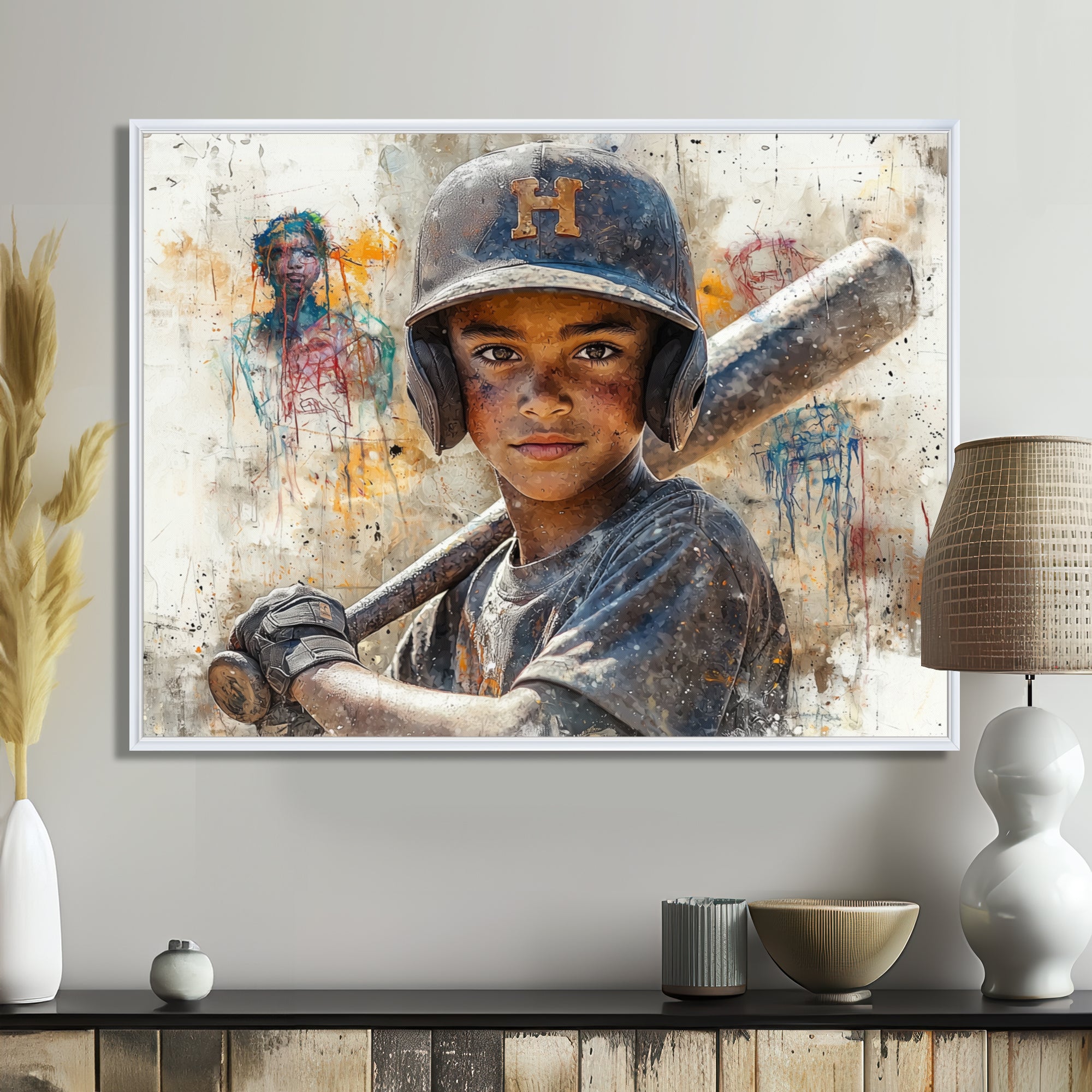 Young Baseball Player Future Stars - Sport Baseball Canvas Wall Art