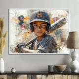 Young Baseball Player Future Stars - Sport Baseball Canvas Wall Art
