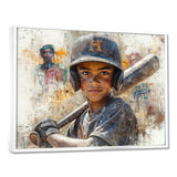 Young Baseball Player Future Stars - Sport Baseball Canvas Wall Art