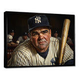 Baseball Player Portrait I - Sport Baseball Canvas Wall Art