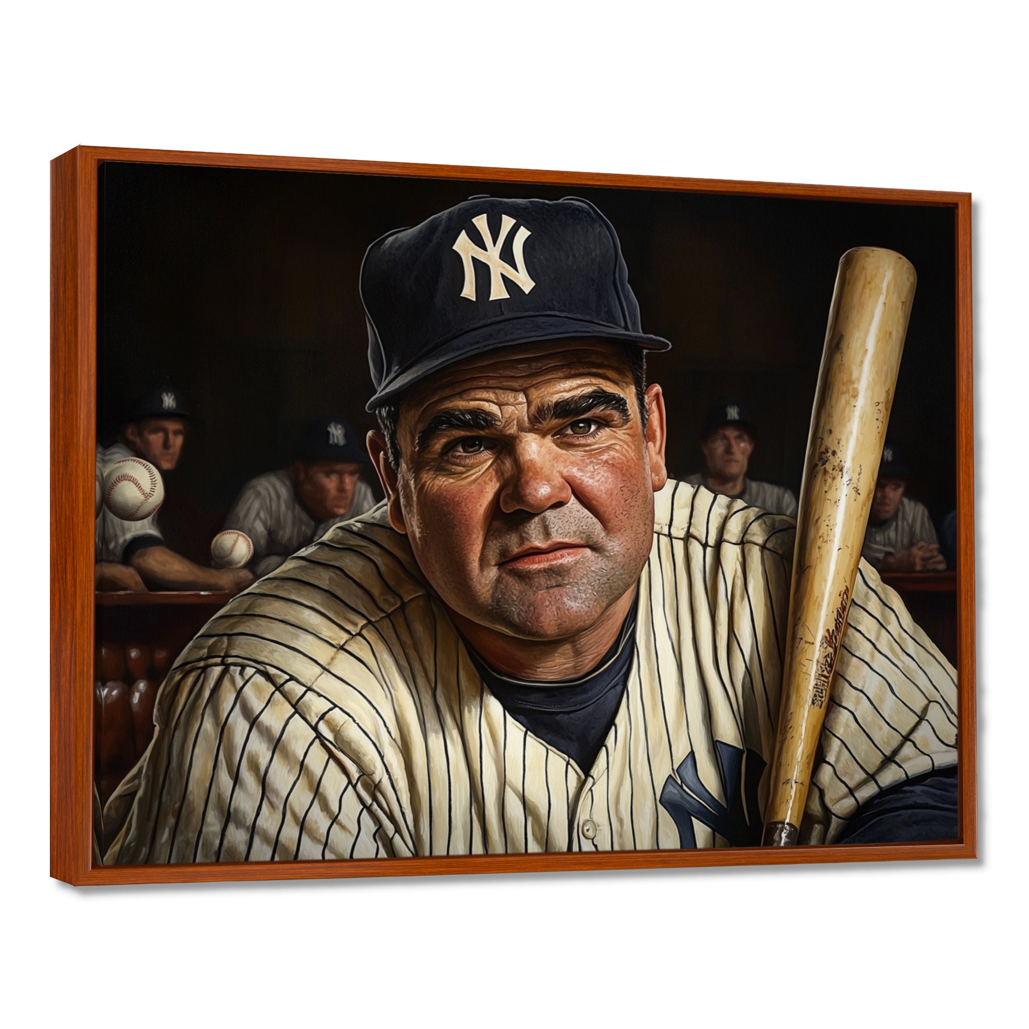 Baseball Player Portrait I - Sport Baseball Canvas Wall Art