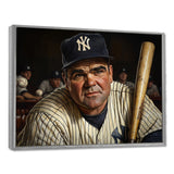 Baseball Player Portrait I - Sport Baseball Canvas Wall Art