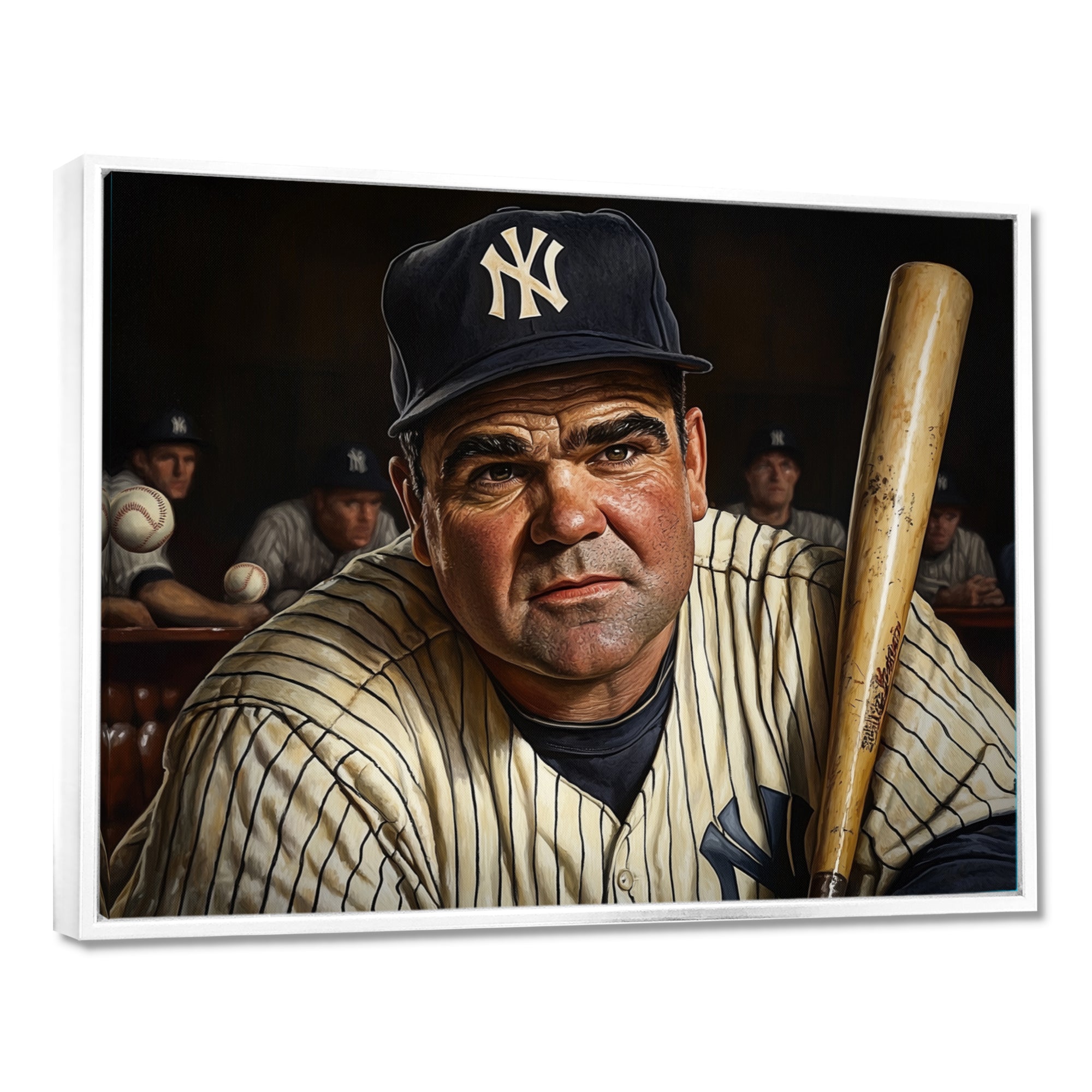 Baseball Player Portrait I - Sport Baseball Canvas Wall Art