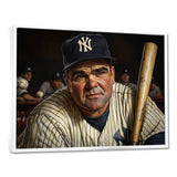 Baseball Player Portrait I - Sport Baseball Canvas Wall Art