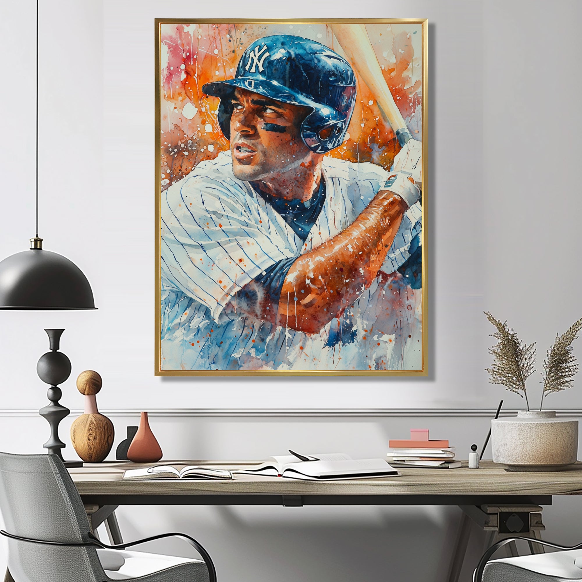 Baseball Player On The Field - Sport Baseball Canvas Wall Art