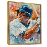 Baseball Player On The Field - Sport Baseball Canvas Wall Art