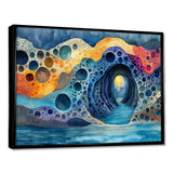 Blue And Orange Coastal Reef - Coral Canvas Wall Art