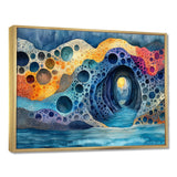 Blue And Orange Coastal Reef - Coral Canvas Wall Art