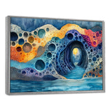 Blue And Orange Coastal Reef - Coral Canvas Wall Art
