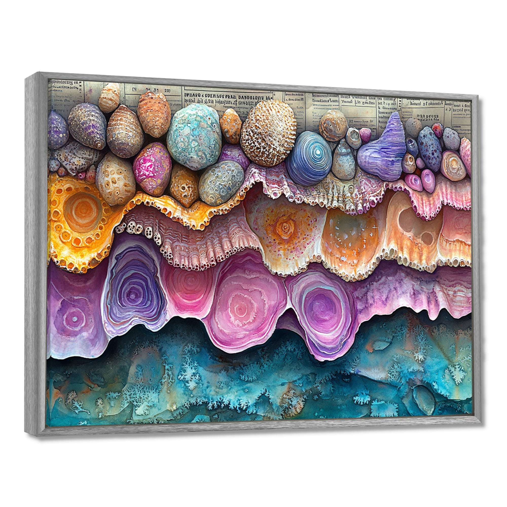 Pink And Blue Coral Oceans Edge Of Wonder - Coral Wall Art Prints