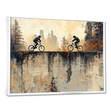 Black And Orange BMX Forest Riding - Cycling Canvas Wall Art