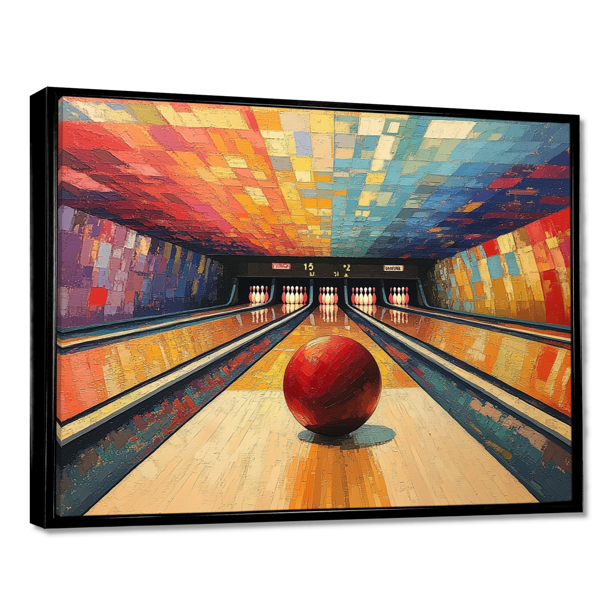 Bowling Alley Nights - Bowling Canvas Wall Art