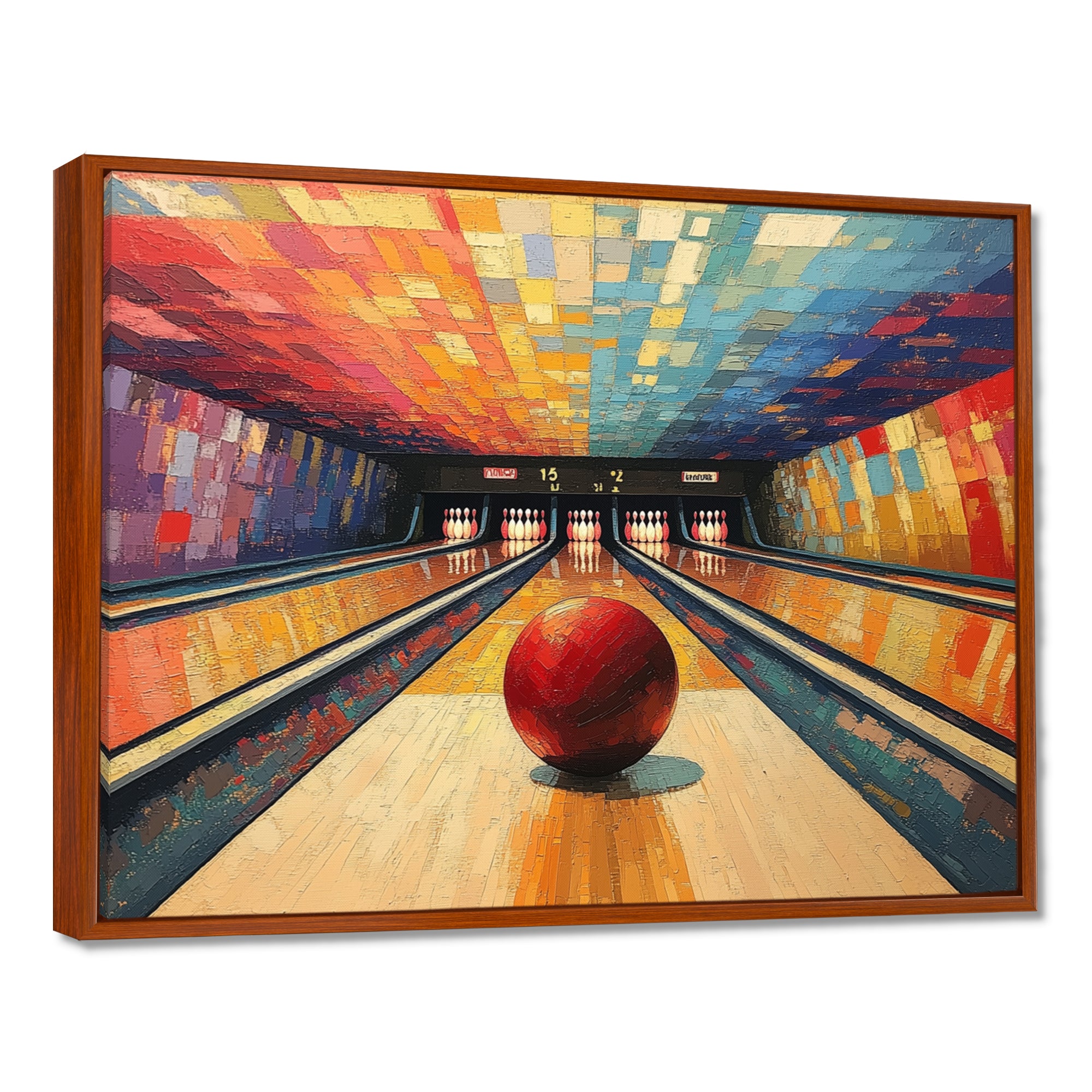 Bowling Alley Nights - Bowling Canvas Wall Art