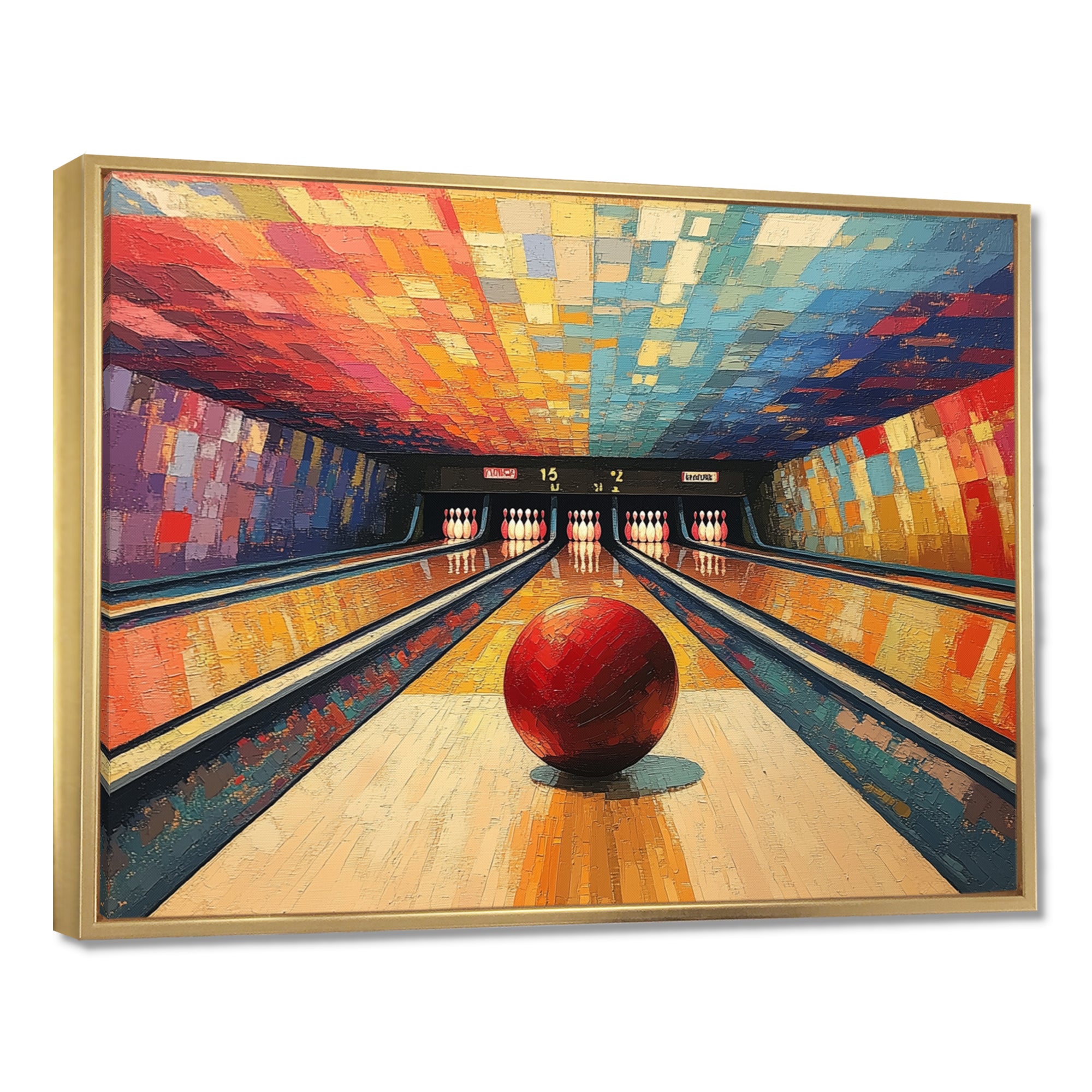 Bowling Alley Nights - Bowling Canvas Wall Art