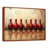 Red And Gold Bowling Perfect Game - Bowling Canvas Wall Art